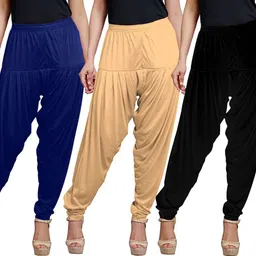 eazy trendz Cotton Blend Solid Patiala-picture-19