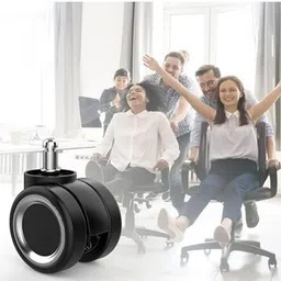 k25 Heavy Duty Caster Black Ring Pin Wheels for Rolling Computer Chairs Wheel Appliance Furniture Caster image 5