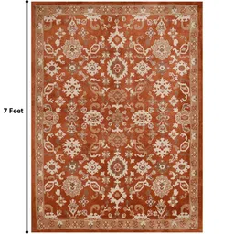 presto Orange Vintage Polyester 5 x 7 Feet Machine Made Carpet image 3