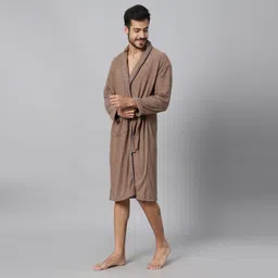 hotgown Brown Free Size Bath Robe image 3