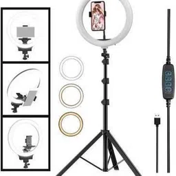 VIJYONICES Selfie LED Ring Light 7ft Tripod Stand live video Stream Phone Holder Ring Flash image 4