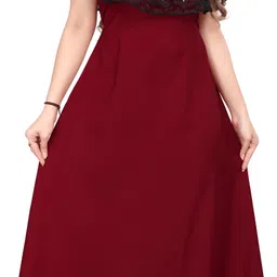 houseofcommon Women Maxi Red Full Length Dress image 4