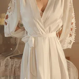 LULU & SKY V-Neck Wrap Nightdress-picture-33