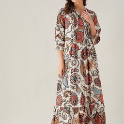 The Kaftan Company White Printed Maxi Nightdress-picture-44