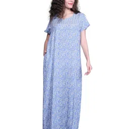 evolove Women Printed Maxi Nightdress-image-53