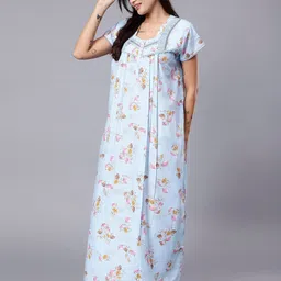 NIGHTSPREE Floral Printed Maxi Nightdress image 5