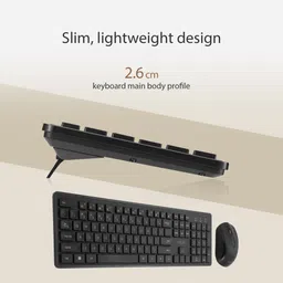 ASUS Wireless Keyboard and Mouse Set CW101 Wireless Standard Multi-device Keyboard Compatible with Desktop, Laptop, Mac stand support image 3