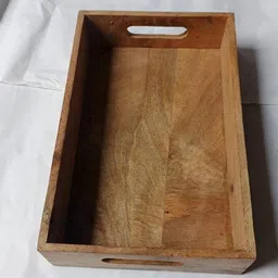 bakshexport Wooden Serving Tray simple Design for Home & Kitchen Tray image 5