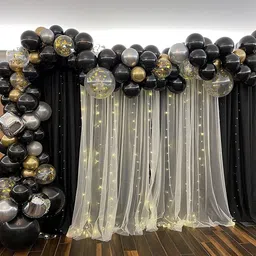Solid Black Gold and Silver Balloon-image-32