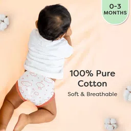 superbottoms BASIC Double Layered 100% Pure Cotton Langot for 0-3M Baby | 6pcs | Up to 5 kg image 3