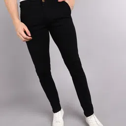 urbano fashion Men Slim Mid Rise Black Jeans-picture-25