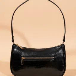 leather land Women Black Shoulder Bag image 3