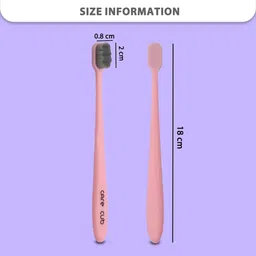 care cub Multicolour ZigZag Nano10000 Bristle BPA Free Effect For Sensitive Teeth Ultra Soft Toothbrush image 3