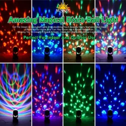 Sunaze Colorful Rotating Magic Light with Music Sync RGB Light-Flash and Color Change-picture-29