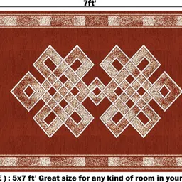 vas collections Maroon Chenille Carpet image 2