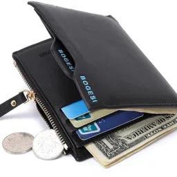 bogesi Men Casual, Formal Black Artificial Leather Wallet - Mini image 5