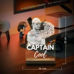 unique miniature MS Dhoni USB Table Lamp Table Lamp image 3