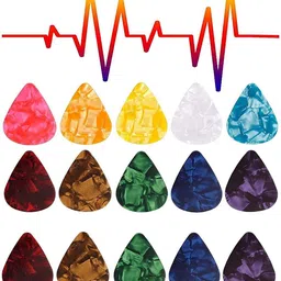 souvenir 0.71mm Guitar Picks for Acoustic Guitar Abstract Art Celluloid Guitar Picks for Acoustic Electric Guitar Bass Ukulele Plectrums for Guitar Lovers (Guitar Picks Pack of 15 - Assorted Colors) Guitar Pick-picture-23