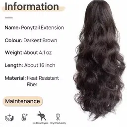 kerav vivian BLACK hair extansion for good lenth & volume your hair Hair Extension image 1