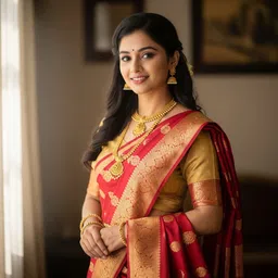 sample Solid/Plain Bollywood Cotton Blend Saree-picture-18