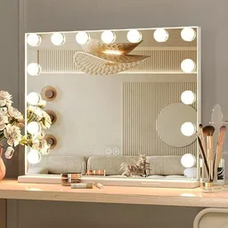 budwill ™Hollywood Vanity Mirror with Lights White Vanity Makeup Table Lamp-picture-18
