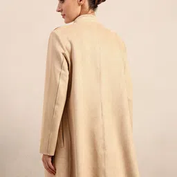 vero moda Polyester Self Design Coat For Women image 4