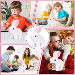 parspar Hopping Walking Bunny Toy with Sounds Jumping Rabbit Wiggling Ears Nose Mouth image 4