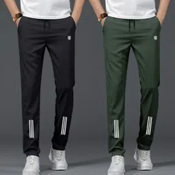 royster callus Pack of 2 Men Solid Blue Track Pants image 1