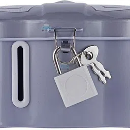 funblast Money Saving Tin Coin Bank with Lock and Key, Coin Box Piggy Bank Return Gift Coin Bank image 2