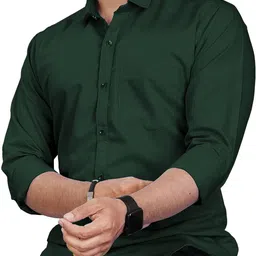 unifav Men Slim Fit Solid Spread Collar Formal Shirt-picture-10