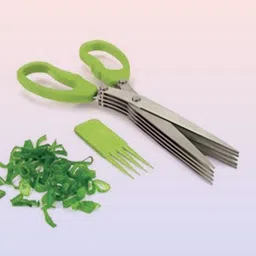 ayujex Five Blade Steel Kitchen Veg Chopping Scissor Scissors-picture-29