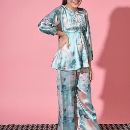 Readiprint Fashions Girls Abstract Printed Top with Trousers image 3