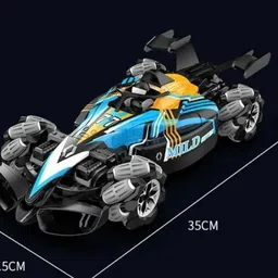 apj enterprise Remote Controlled Spray Racing Sports Car 360° Rotate with Light & Sounds image 3