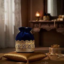 zarasaas Women Blue Potli-picture-15