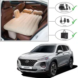 gadiparts ™ Car Inflatable Bed Beige with Two Air Pillows with Pump Kit for Santa Fe Car Inflatable Bed-picture-48