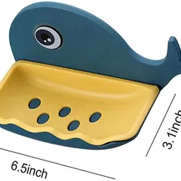 vrdh Fish Shape Cute Adhesive Waterproof Wall Mounted Soap Dish(PACK OF 4) 1.542 image 2