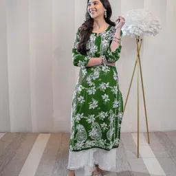 anushansa Women Printed Viscose Rayon Straight Kurta-picture-10