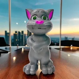 kid kraze Talking Tom Cat Toy For Kids Intelligent Speaking Repeats & Music_96-picture-11