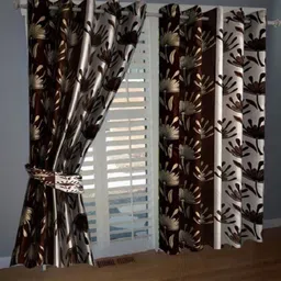 flipkart smartbuy 210 cm (7 ft) Door Polyester Semi Transparent Curtain (Pack Of 2)-picture-14