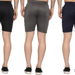 farsh Pack of 3 Solid Men Multicolor Regular Shorts image 2