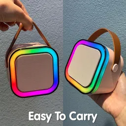 Vpiul K12 (PORTABLE BLUETOOTH DESKTOP SPEAKER)With Karaoke Mic RGB Light, HD SoundR68 10 W Bluetooth Laptop/Desktop Speaker image 2