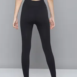 HRX by Hrithik Roshan Rapid-Dry Antimicrobial Seamless Yoga Tights image 3