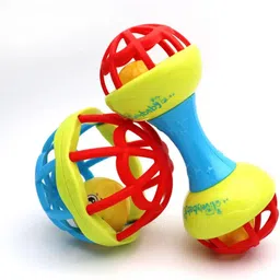 barodian's Non Toxic Round Rattle With Drum Stick Rattle Set For Kids [ set Of 2 ] Rattle-picture-32