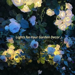 Homesake Gold & White Rose Fairy String Lights image 3