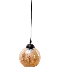 foziq Gold-Toned & Black Printed Spherical Ceiling Lamp image 4