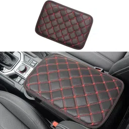 edylin Car Center Pad , Universal Fit For Car Waterproof Armrest Seat Pad (Black/Red) Car Armrest Cover-picture-10