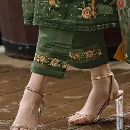 indo era Women Silk Blend Kurta Pant Dupatta Set image 4