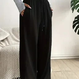 progeny Women Solid Black Track Pants image 2