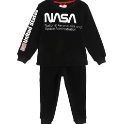 Cherry Crumble Kids Black & White Printed Night suit WSD2-UNSUIT-5834BL-picture-29