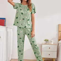 Xivir Tropical Printed Satin Night suit-picture-9